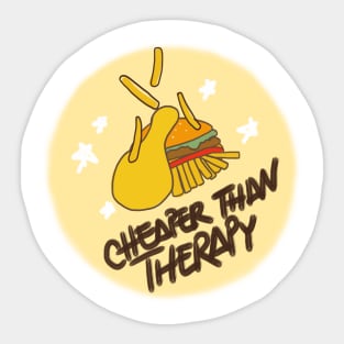 Cheaper than therapy - "junk"food Sticker